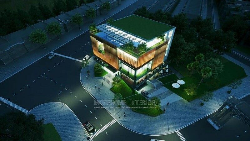 Thiết kế tòa nhà cho thuê làm văn phòng theo phong cách hiện đại tại tp Vinh