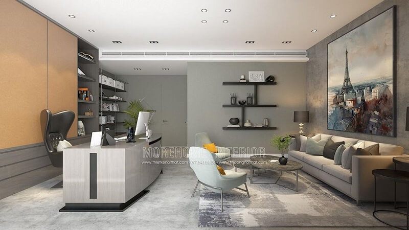 Thiết kế nội thất phòng giám đốc hiện đại cho công ty công nghệ thông tin Hà Nội